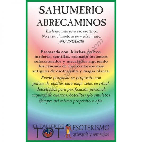 SAHUMERIO -*- ABRECAMINOS