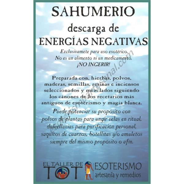 SAHUMERIO -*- ENERGÍAS NEGATIVAS