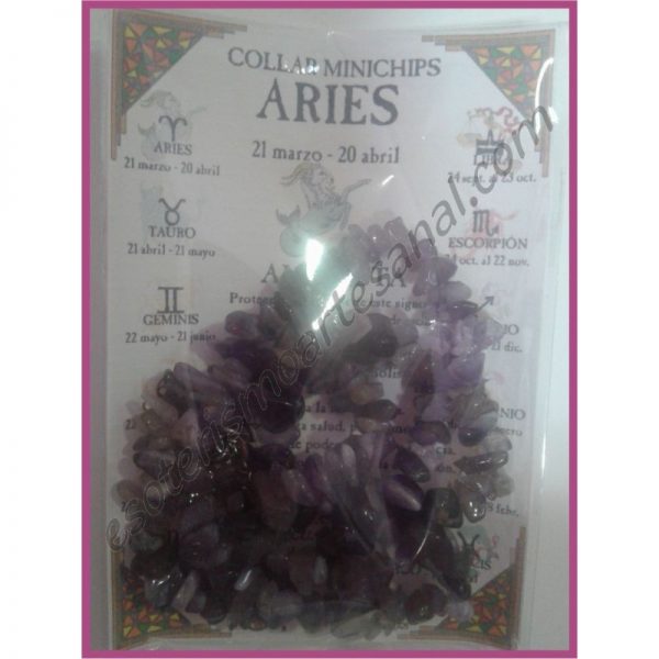 ARIES - COLLAR minerales minichips