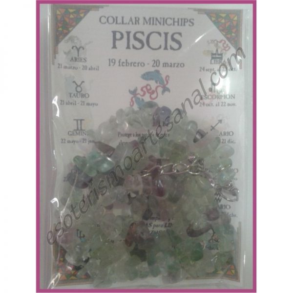 PISCIS - COLLAR minerales minichips