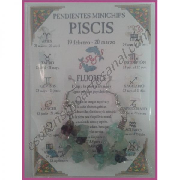 PISCIS - PENDIENTES minerales minichips