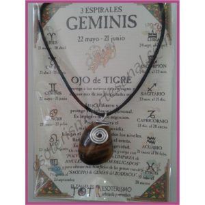 GÉMINIS - Colgante 3 ESPIRALES