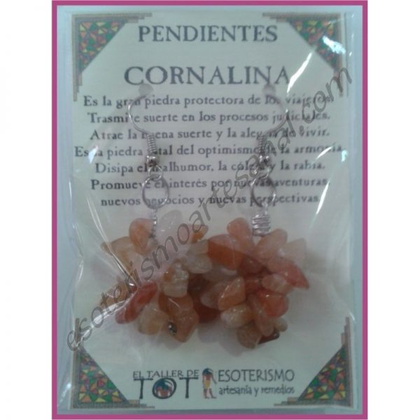 PENDIENTES chips -*- CORNALINA
