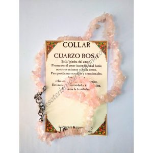 COLLAR - chips - CUARZO ROSA
