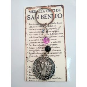 SAN BENITO - medalla cruz pequeña - LLAVERO