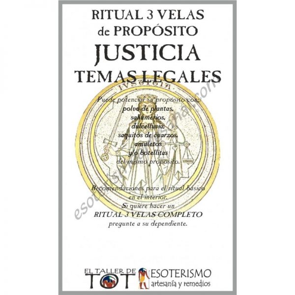RITUAL 3 VELAS Universal -*- JUSTICIA