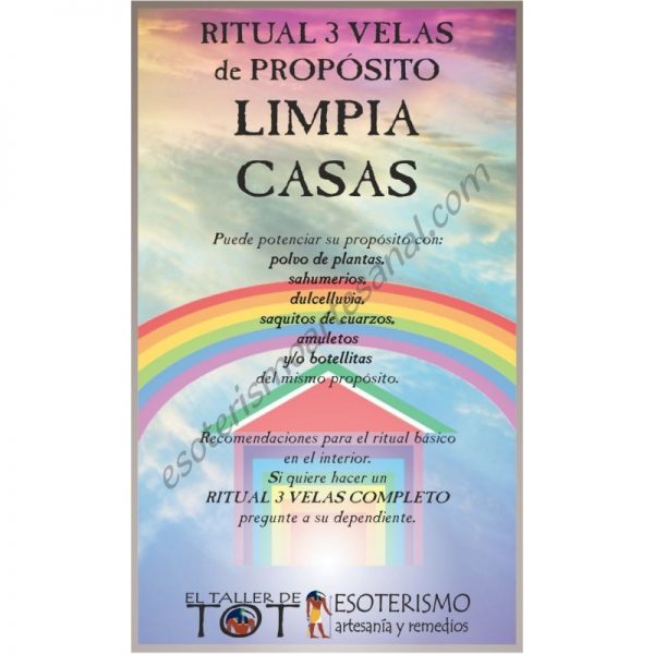 RITUAL 3 VELAS Universal -*- LIMPIA CASAS