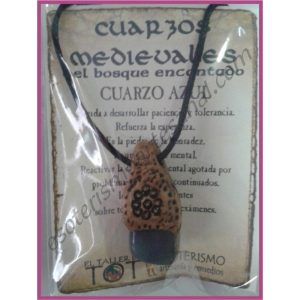 COLGANTE MEDIEVAL -*- CUARZO AZUL