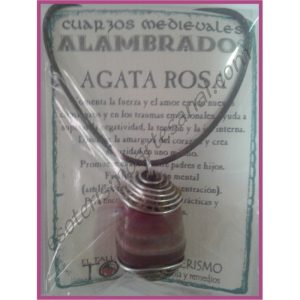 COLGANTE MEDIEVAL ALAMBRADO -*- AGATA ROSA