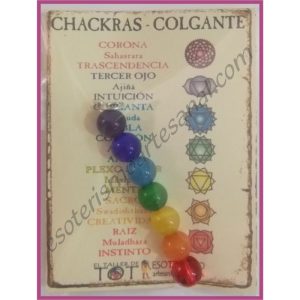 CHAKRAS - para colgante - CRISTAL de 8mm