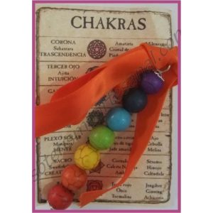 CHAKRAS - para colgante - HOWLITA 8mm