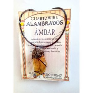 COLGANTE CUARTZWIRE ALAMBRADO - AMBAR