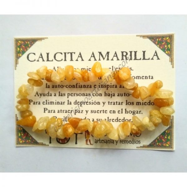 PULSERA chips - CALCITA AMARILLA