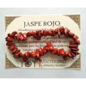 PULSERA chips - JASPE ROJO