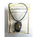 COLGANTE CUARTZWIRE ALAMBRADO - GOLDSTONE AZUL
