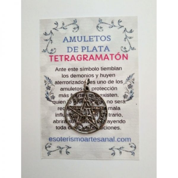 TETRAGRAMATÓN - Amuleto en plata - modelo 2
