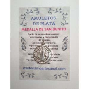 MEDALLA DE SAN BENITO - Amuleto en plata - modelo 2