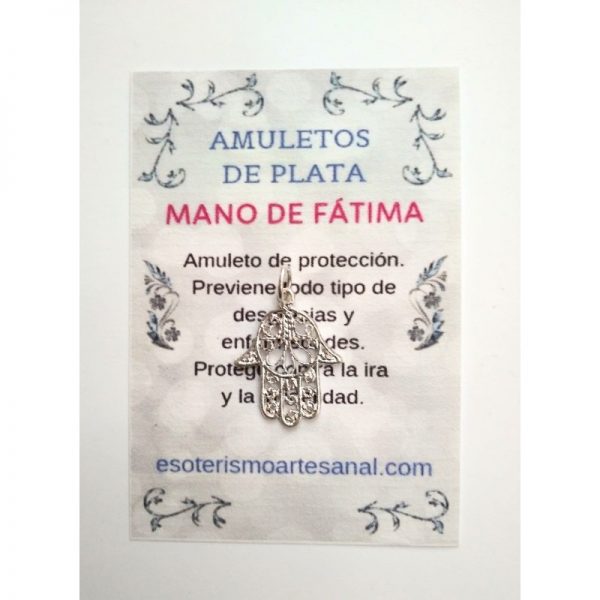 MANO DE FÁTIMA - Amuleto en plata - modelo 3