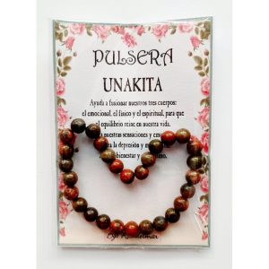 PULSERA de MINERAL - UNAKITA - Bolas - 6mm