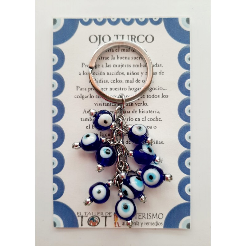 LLAVERO - RACIMO DE OJOS TURCOS