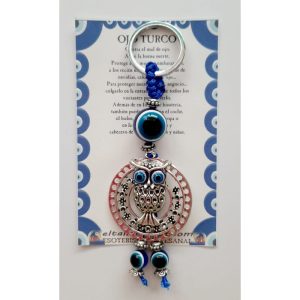 LLAVERO - BUHO con OJOS TURCOS